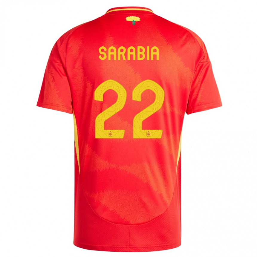 Niño Fútbol Camiseta España Pablo Sarabia #22 Rojo 1ª Equipación 24-26 Argentina