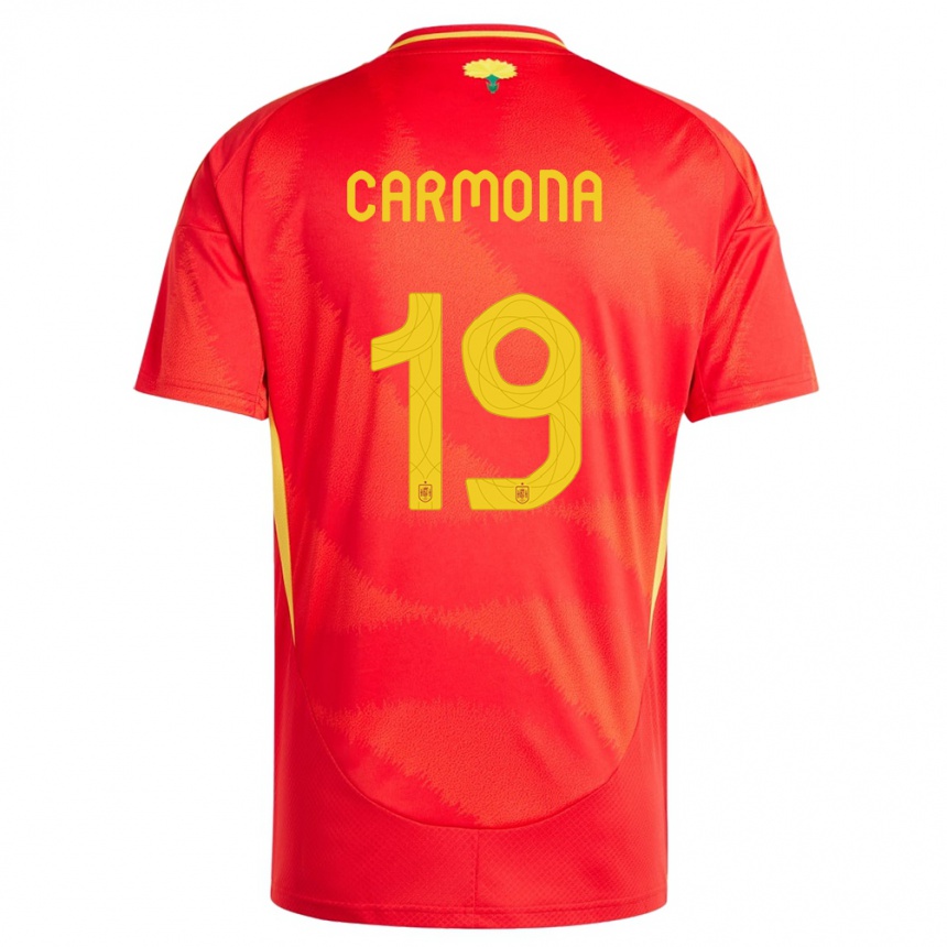 Niño Fútbol Camiseta España Olga Carmona #19 Rojo 1ª Equipación 24-26 Argentina