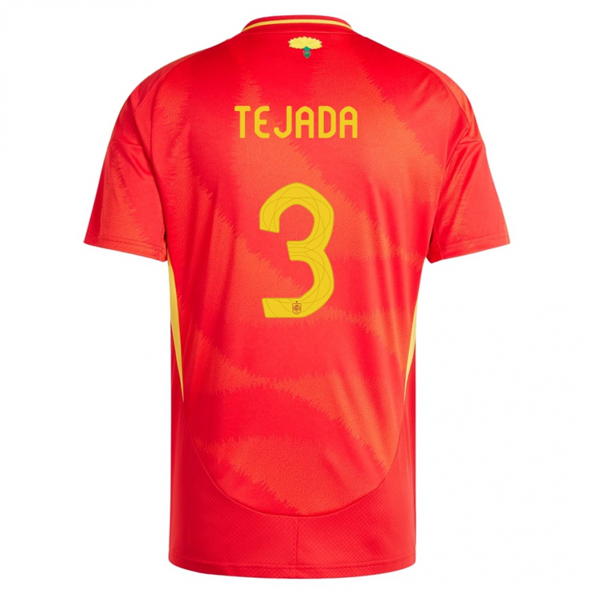 Niño Fútbol Camiseta España Ana Tejada #3 Rojo 1ª Equipación 24-26 Argentina