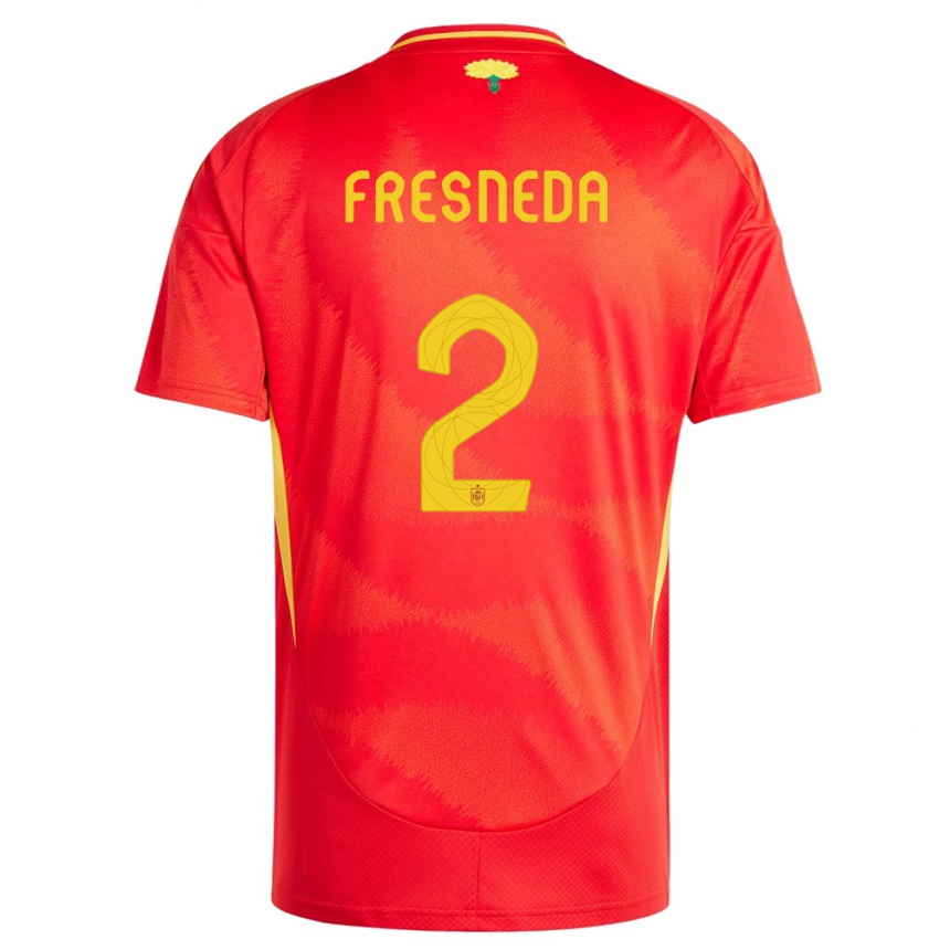 Niño Fútbol Camiseta España Ivan Fresneda #2 Rojo 1ª Equipación 24-26 Argentina