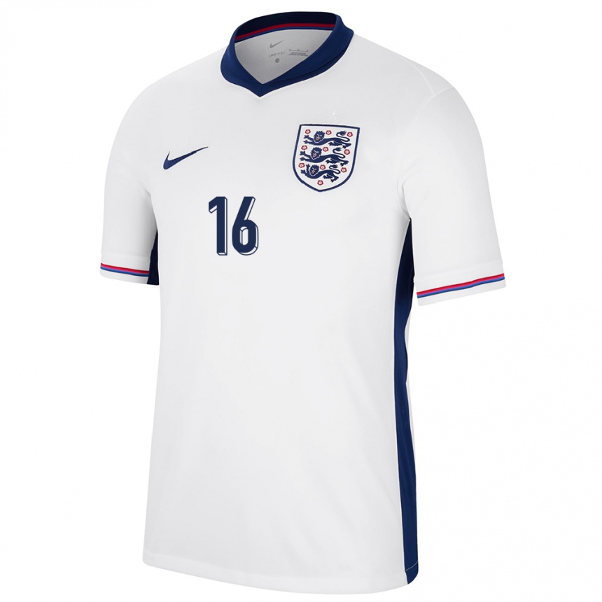 Niño Fútbol Camiseta Inglaterra Conor Gallagher #16 Blanco 1ª Equipación 24-26 Argentina