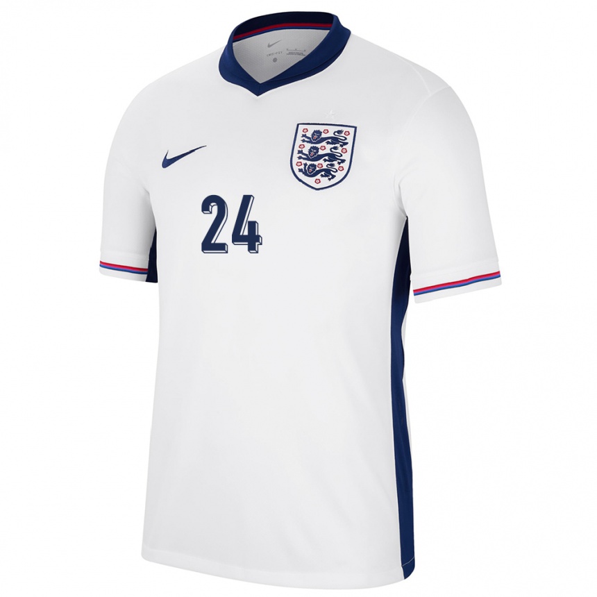 Niño Fútbol Camiseta Inglaterra Cole Palmer #24 Blanco 1ª Equipación 24-26 Argentina