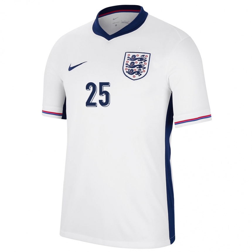 Niño Fútbol Camiseta Inglaterra Adam Wharton #25 Blanco 1ª Equipación 24-26 Argentina