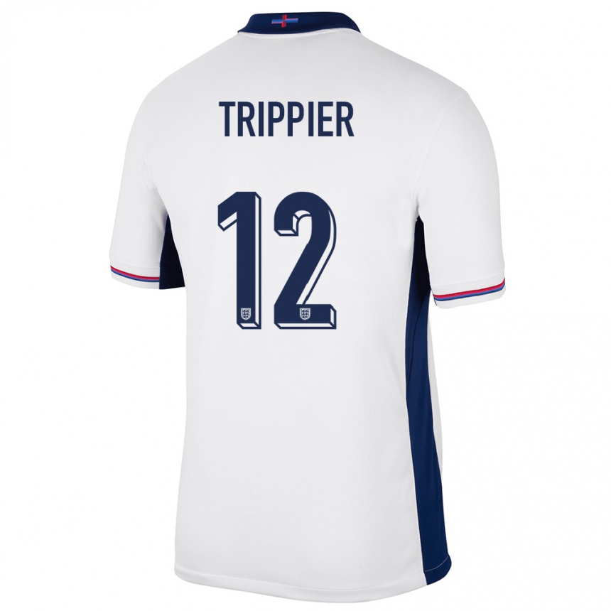 Niño Fútbol Camiseta Inglaterra Kieran Trippier #12 Blanco 1ª Equipación 24-26 Argentina