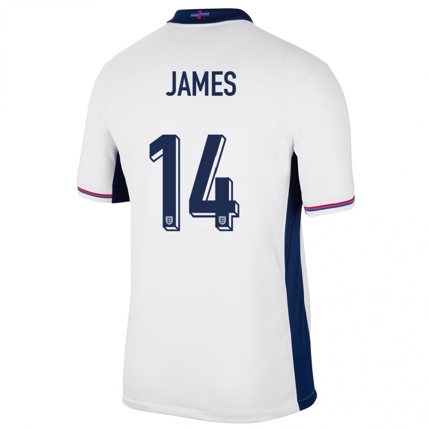 Niño Fútbol Camiseta Inglaterra Reece James #14 Blanco 1ª Equipación 24-26 Argentina