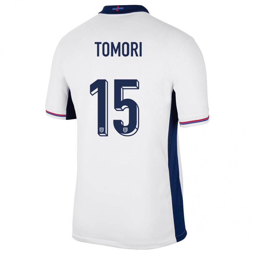 Niño Fútbol Camiseta Inglaterra Fikayo Tomori #15 Blanco 1ª Equipación 24-26 Argentina