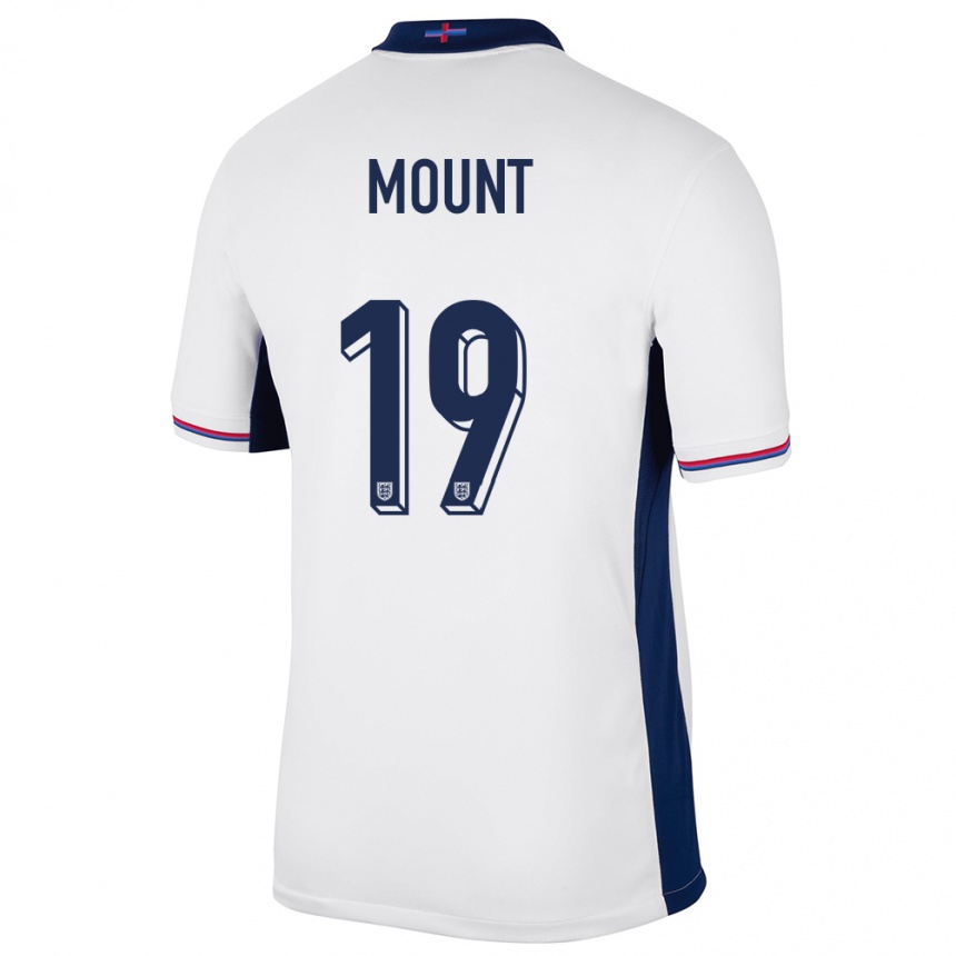 Niño Fútbol Camiseta Inglaterra Mason Mount #19 Blanco 1ª Equipación 24-26 Argentina