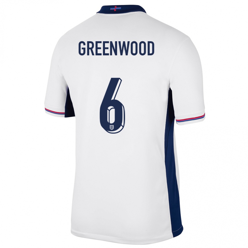 Niño Fútbol Camiseta Inglaterra Alex Greenwood #6 Blanco 1ª Equipación 24-26 Argentina