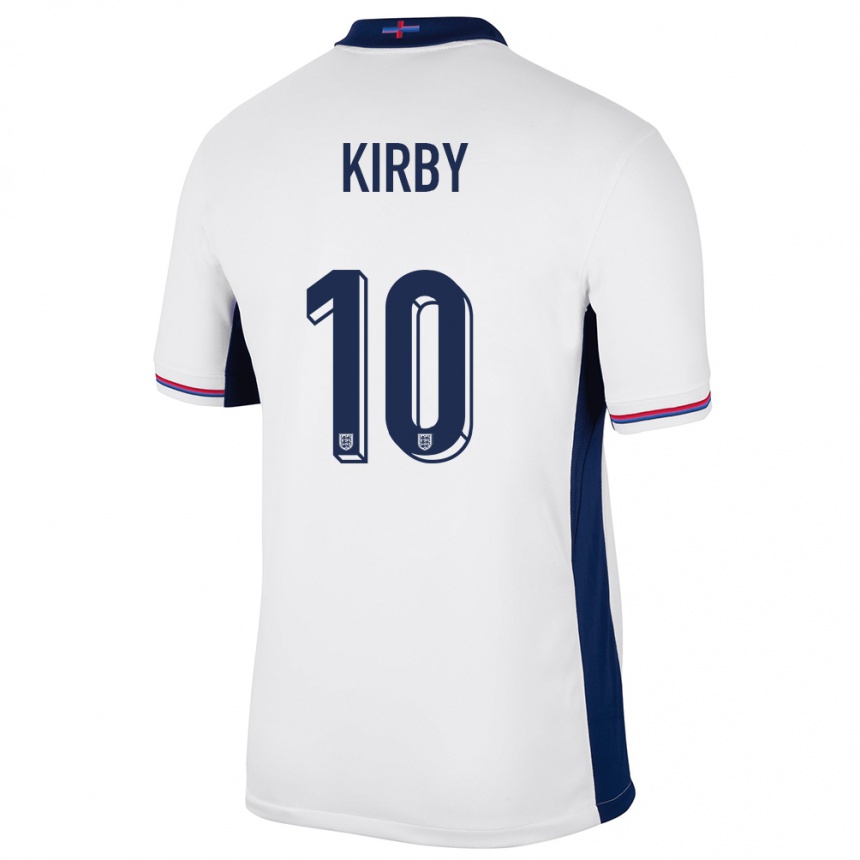 Niño Fútbol Camiseta Inglaterra Fran Kirby #10 Blanco 1ª Equipación 24-26 Argentina