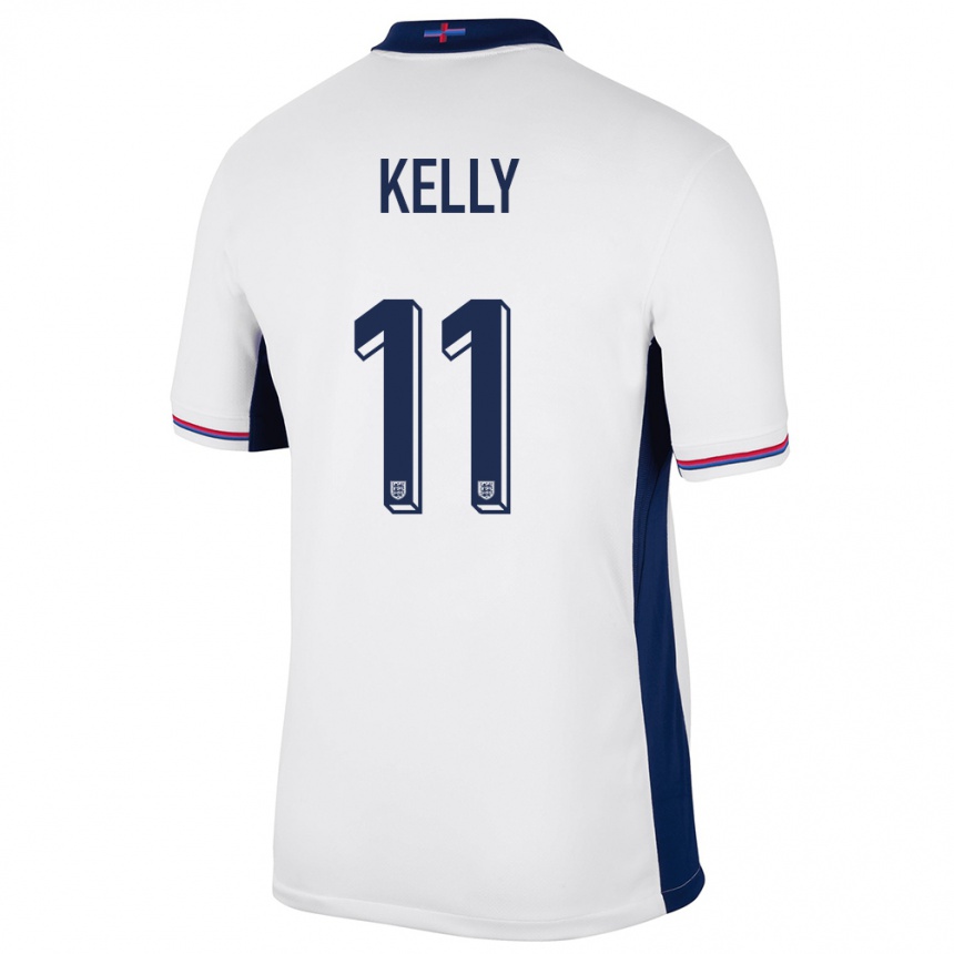 Niño Fútbol Camiseta Inglaterra Chloe Kelly #11 Blanco 1ª Equipación 24-26 Argentina