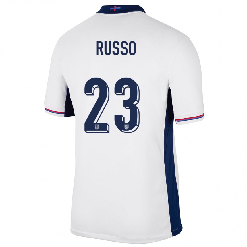 Niño Fútbol Camiseta Inglaterra Alessia Russo #23 Blanco 1ª Equipación 24-26 Argentina