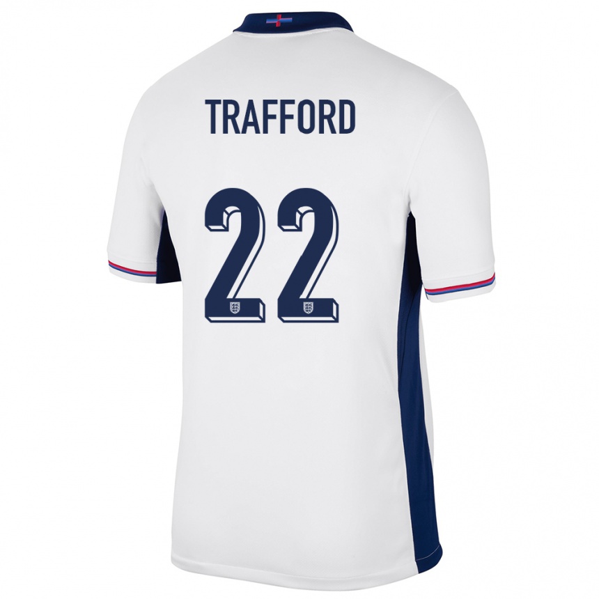 Niño Fútbol Camiseta Inglaterra James Trafford #22 Blanco 1ª Equipación 24-26 Argentina