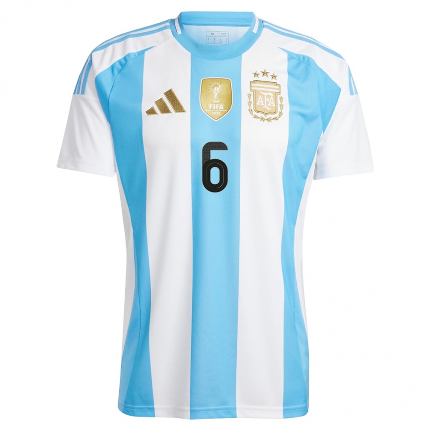 Niño Fútbol Camiseta Argentina Aldana Cometti #6 Blanco Azul 1ª Equipación 24-26 Argentina