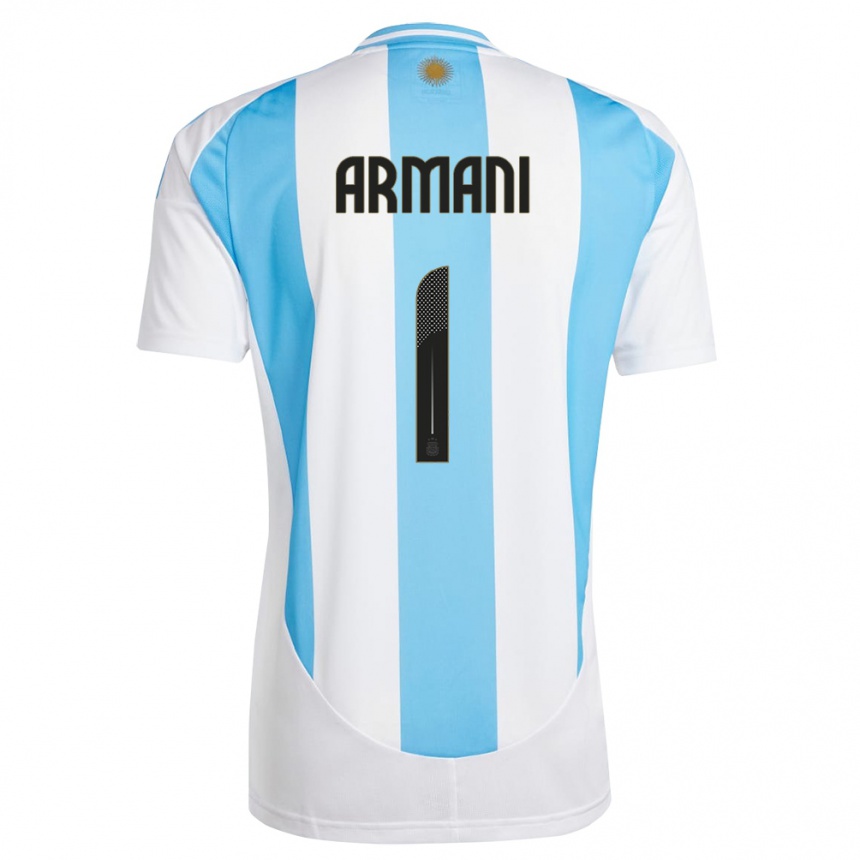 Niño Fútbol Camiseta Argentina Franco Armani #1 Blanco Azul 1ª Equipación 24-26 Argentina