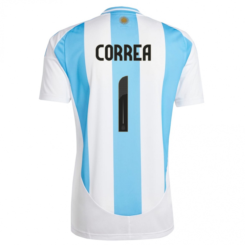 Niño Fútbol Camiseta Argentina Vanina Correa #1 Blanco Azul 1ª Equipación 24-26 Argentina