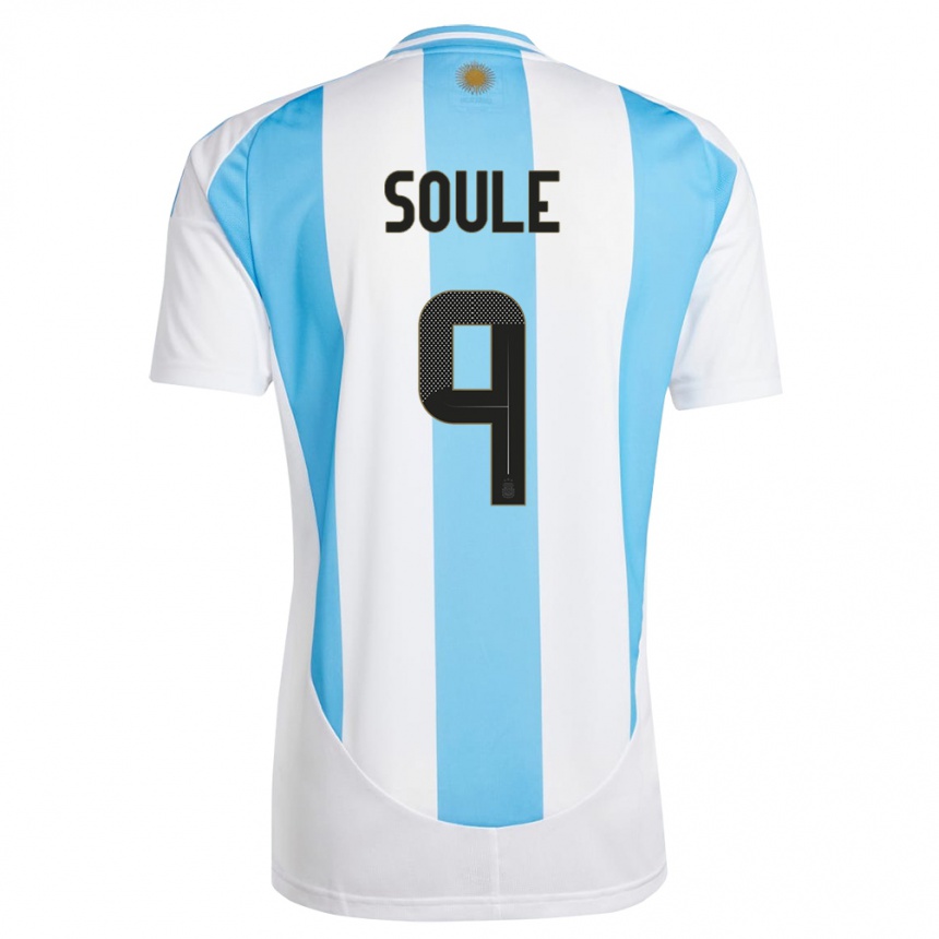 Niño Fútbol Camiseta Argentina Matias Soule #9 Blanco Azul 1ª Equipación 24-26 Argentina