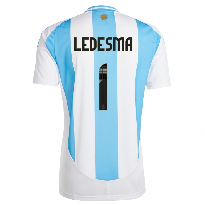 Niño Fútbol Camiseta Argentina Jeremias Ledesma #1 Blanco Azul 1ª Equipación 24-26 Argentina