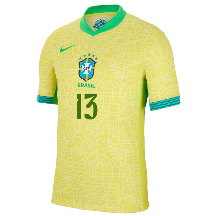 Niño Fútbol Camiseta Brasil Tarciane #13 Amarillo 1ª Equipación 24-26 Argentina