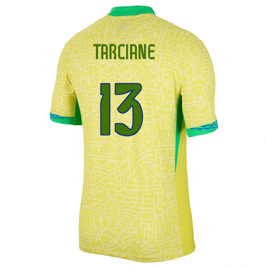 Niño Fútbol Camiseta Brasil Tarciane #13 Amarillo 1ª Equipación 24-26 Argentina