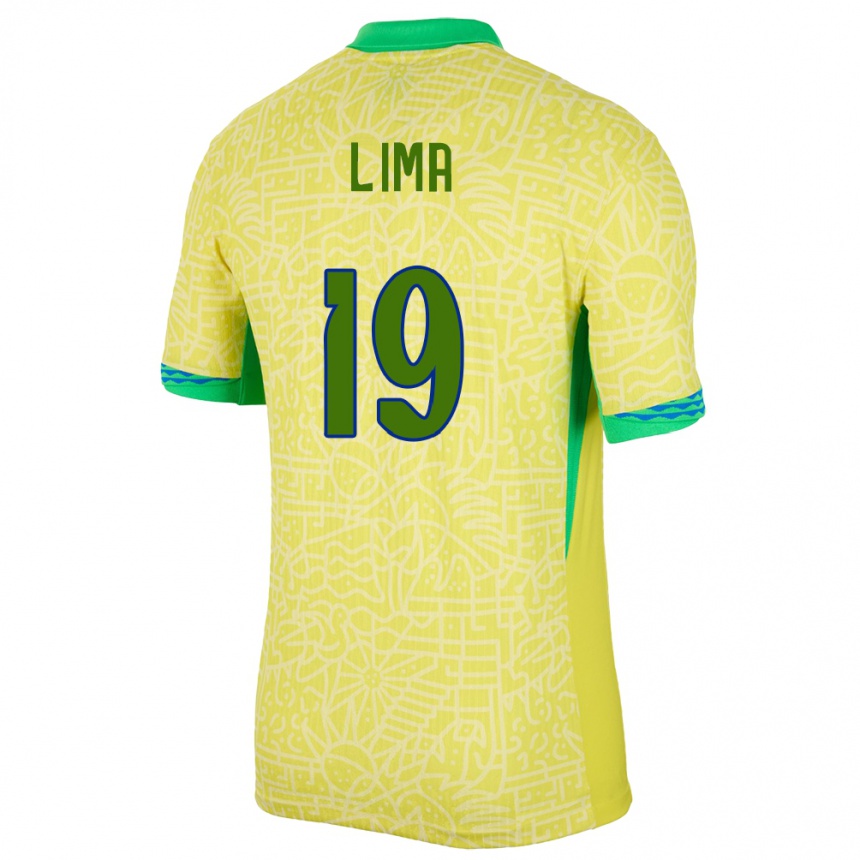 Niño Fútbol Camiseta Brasil Felipe Lima #19 Amarillo 1ª Equipación 24-26 Argentina