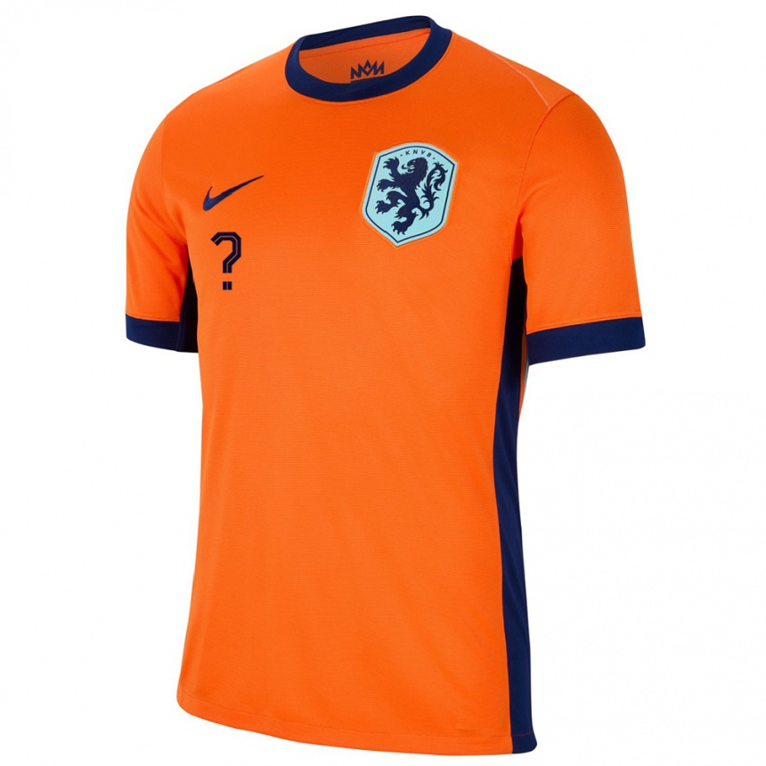 Niño Fútbol Camiseta Países Bajos Su Nombre #0 Naranja 1ª Equipación 24-26 Argentina