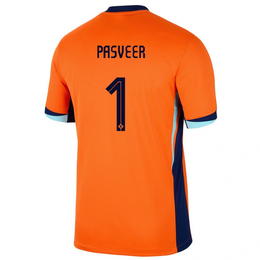 Niño Fútbol Camiseta Países Bajos Remko Pasveer #1 Naranja 1ª Equipación 24-26 Argentina