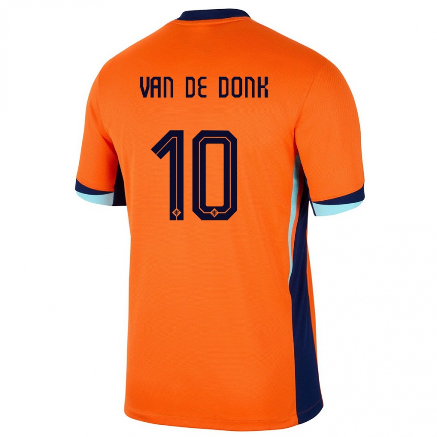 Niño Fútbol Camiseta Países Bajos Danielle Van De Donk #10 Naranja 1ª Equipación 24-26 Argentina