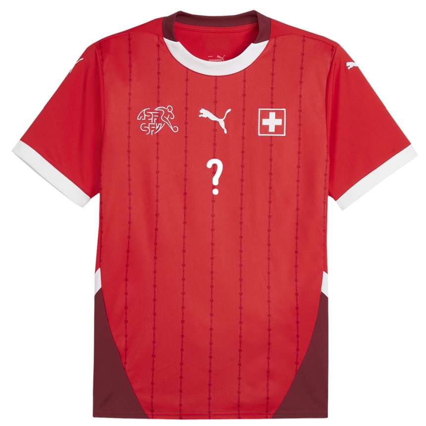 Niño Fútbol Camiseta Suiza Su Nombre #0 Rojo 1ª Equipación 24-26 Argentina