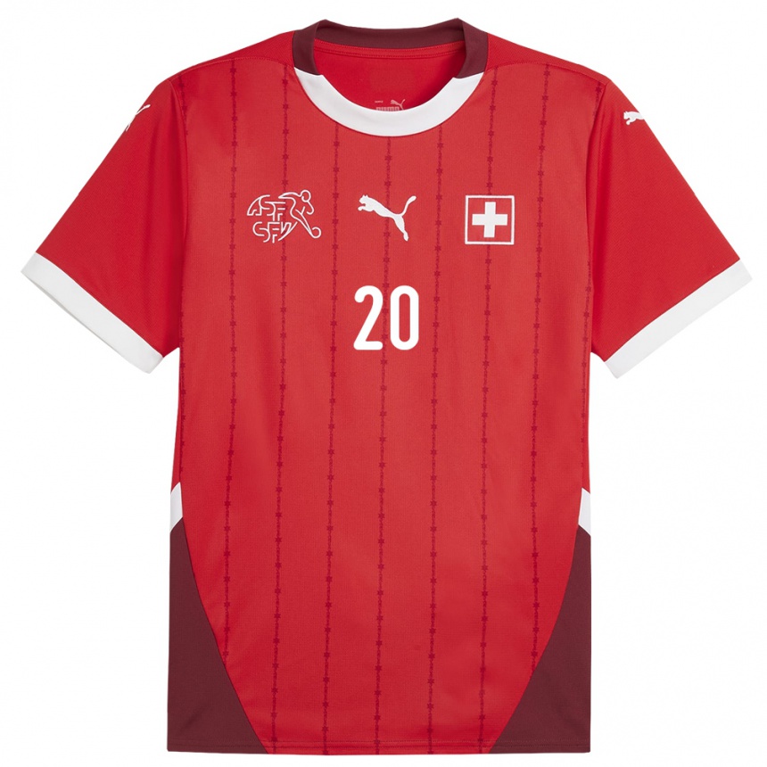 Niño Fútbol Camiseta Suiza Edimilson Fernandes #20 Rojo 1ª Equipación 24-26 Argentina