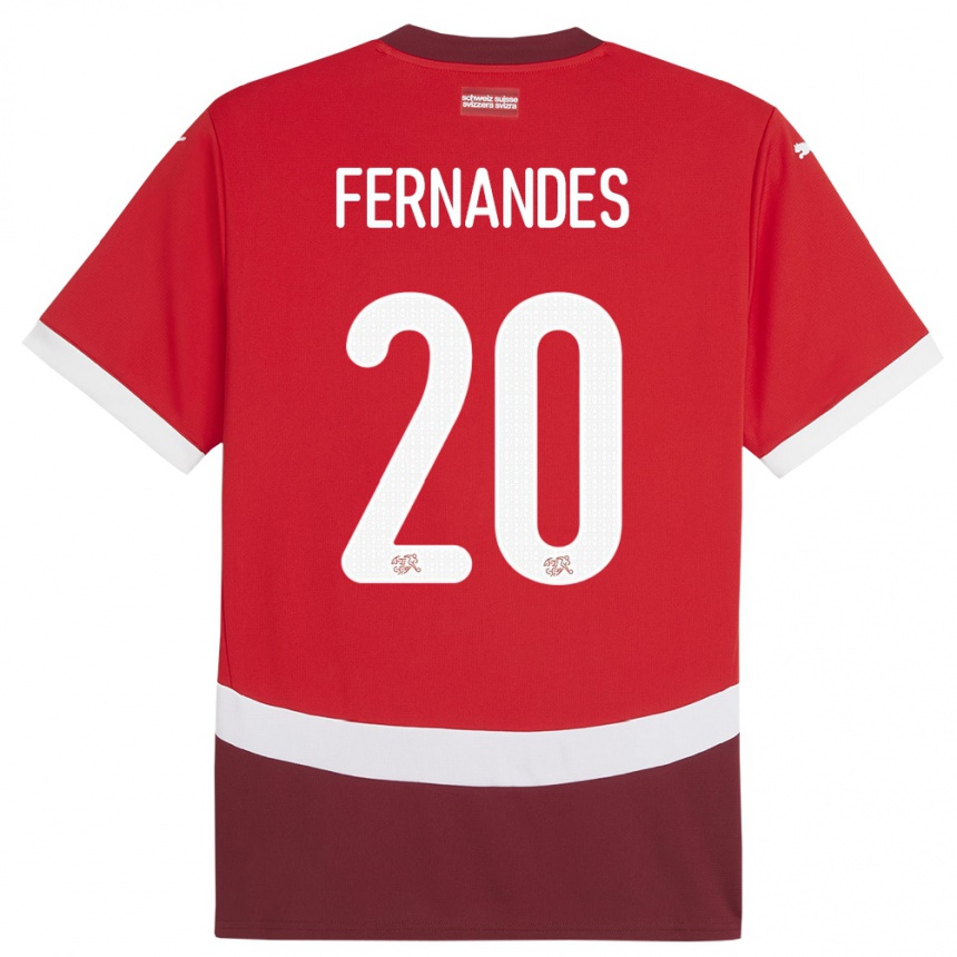 Niño Fútbol Camiseta Suiza Edimilson Fernandes #20 Rojo 1ª Equipación 24-26 Argentina