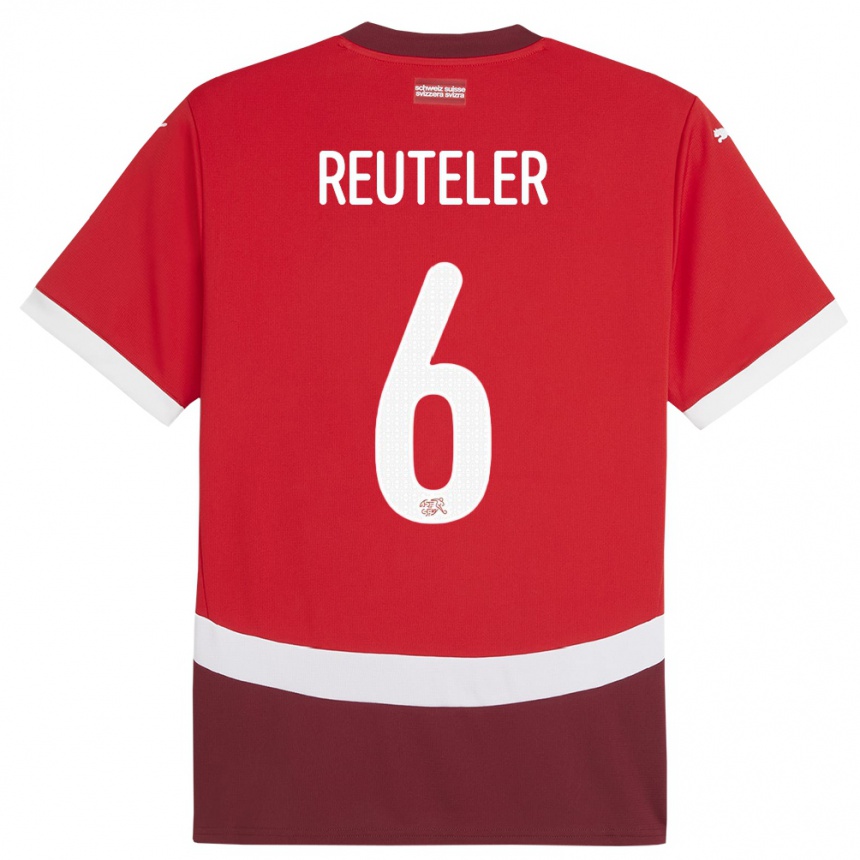 Niño Fútbol Camiseta Suiza Geraldine Reuteler #6 Rojo 1ª Equipación 24-26 Argentina