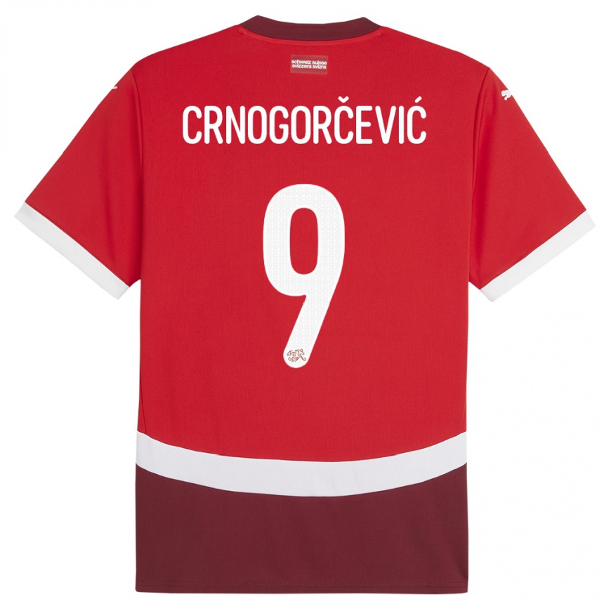 Niño Fútbol Camiseta Suiza Ana Maria Crnogorcevic #9 Rojo 1ª Equipación 24-26 Argentina