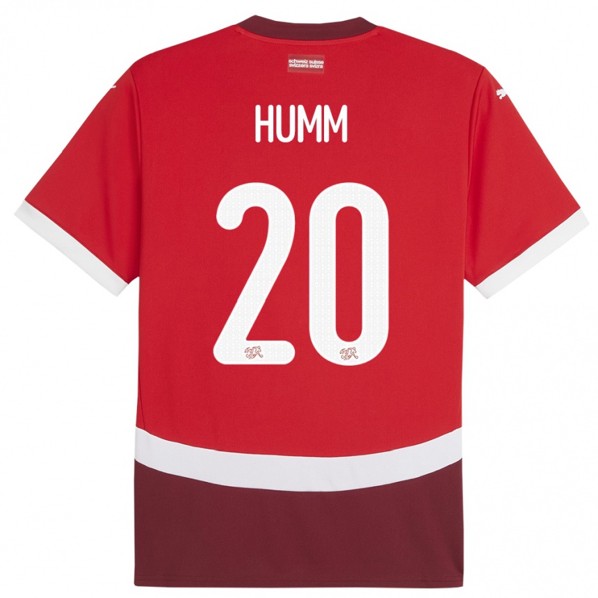 Niño Fútbol Camiseta Suiza Fabienne Humm #20 Rojo 1ª Equipación 24-26 Argentina