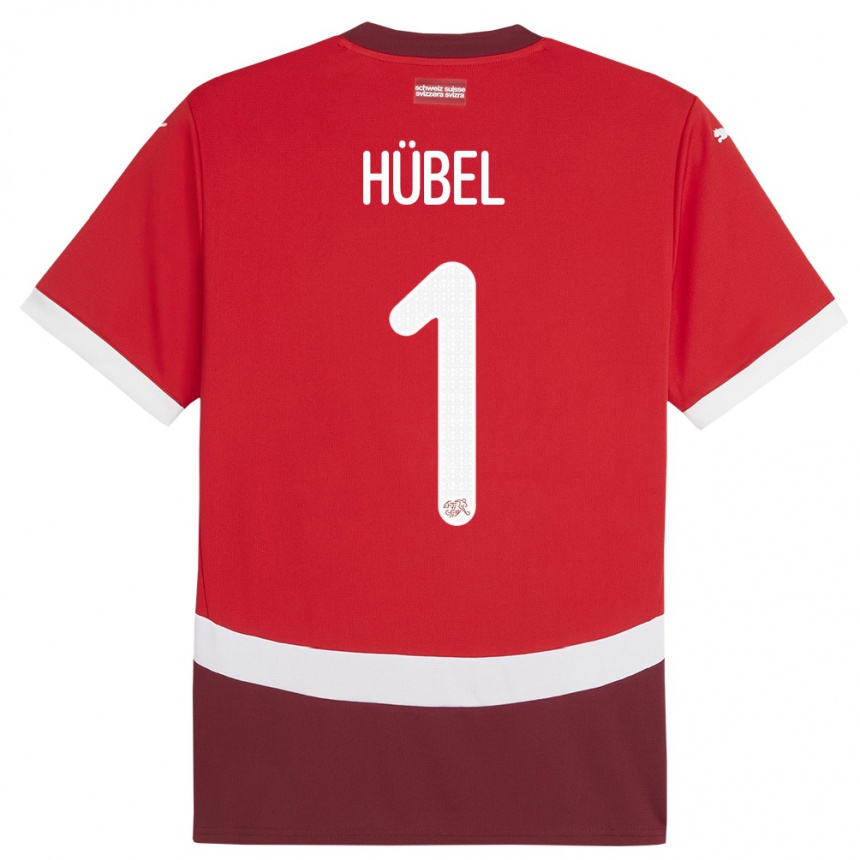 Niño Fútbol Camiseta Suiza Marvin Hubel #1 Rojo 1ª Equipación 24-26 Argentina