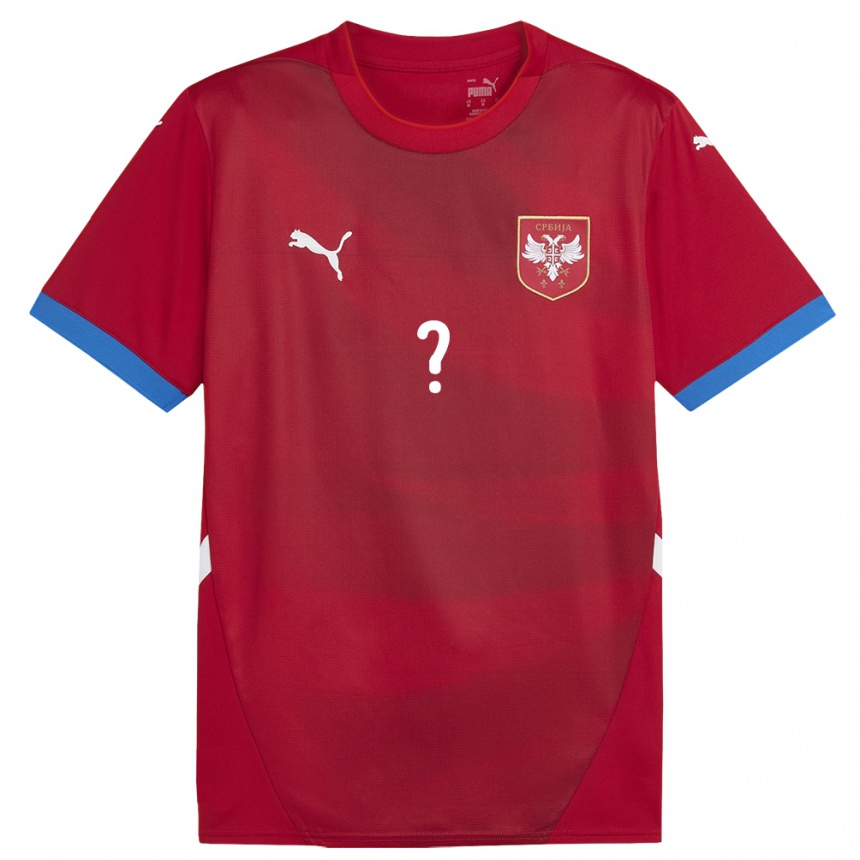 Niño Fútbol Camiseta Serbia Su Nombre #0 Rojo 1ª Equipación 24-26 Argentina