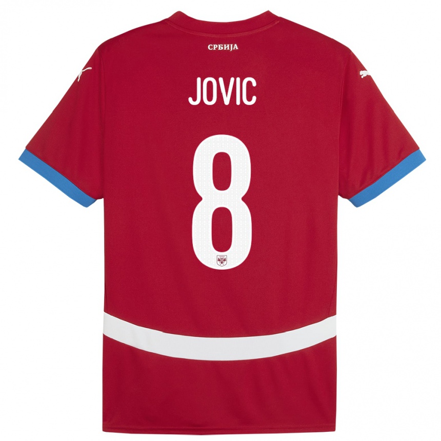 Niño Fútbol Camiseta Serbia Luka Jovic #8 Rojo 1ª Equipación 24-26 Argentina