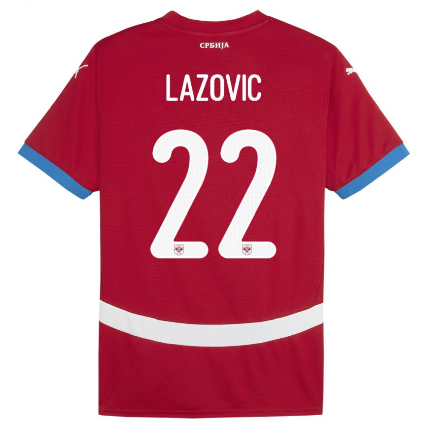 Niño Fútbol Camiseta Serbia Darko Lazovic #22 Rojo 1ª Equipación 24-26 Argentina