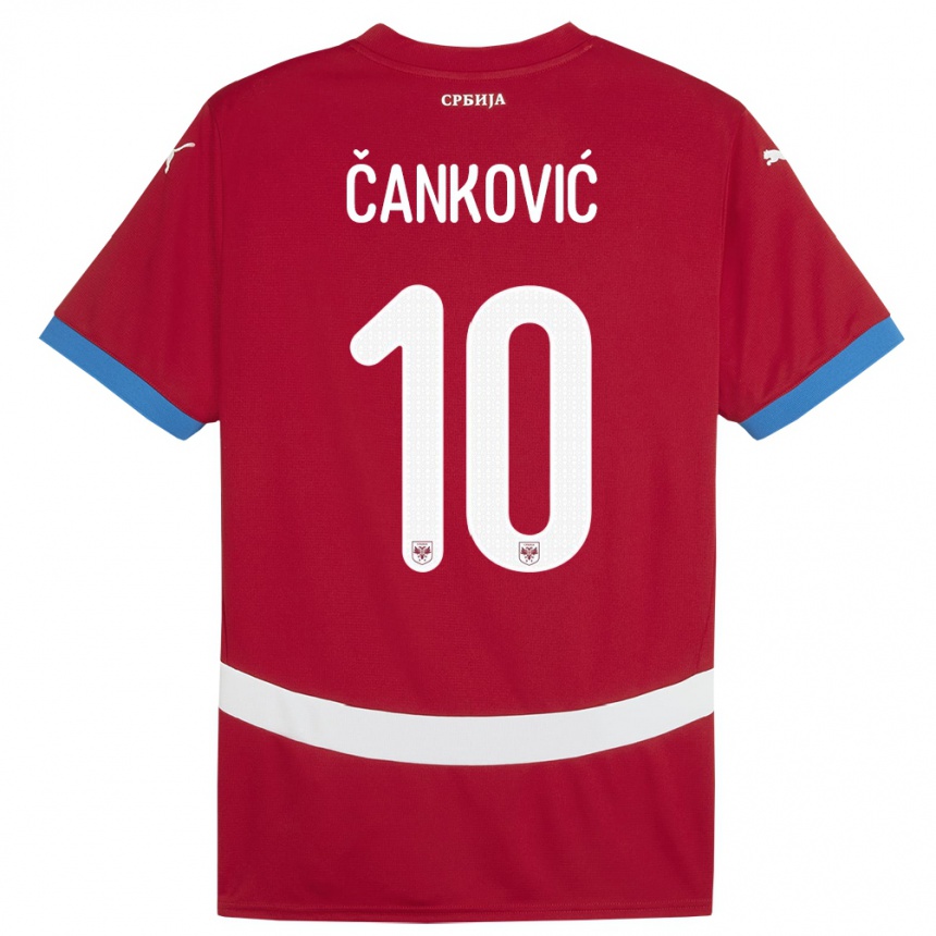 Niño Fútbol Camiseta Serbia Jelena Cankovic #10 Rojo 1ª Equipación 24-26 Argentina