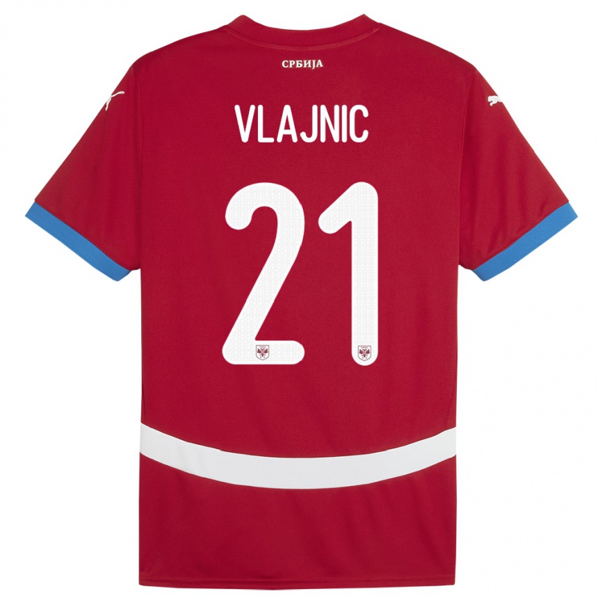 Niño Fútbol Camiseta Serbia Tyla Jay Vlajnic #21 Rojo 1ª Equipación 24-26 Argentina