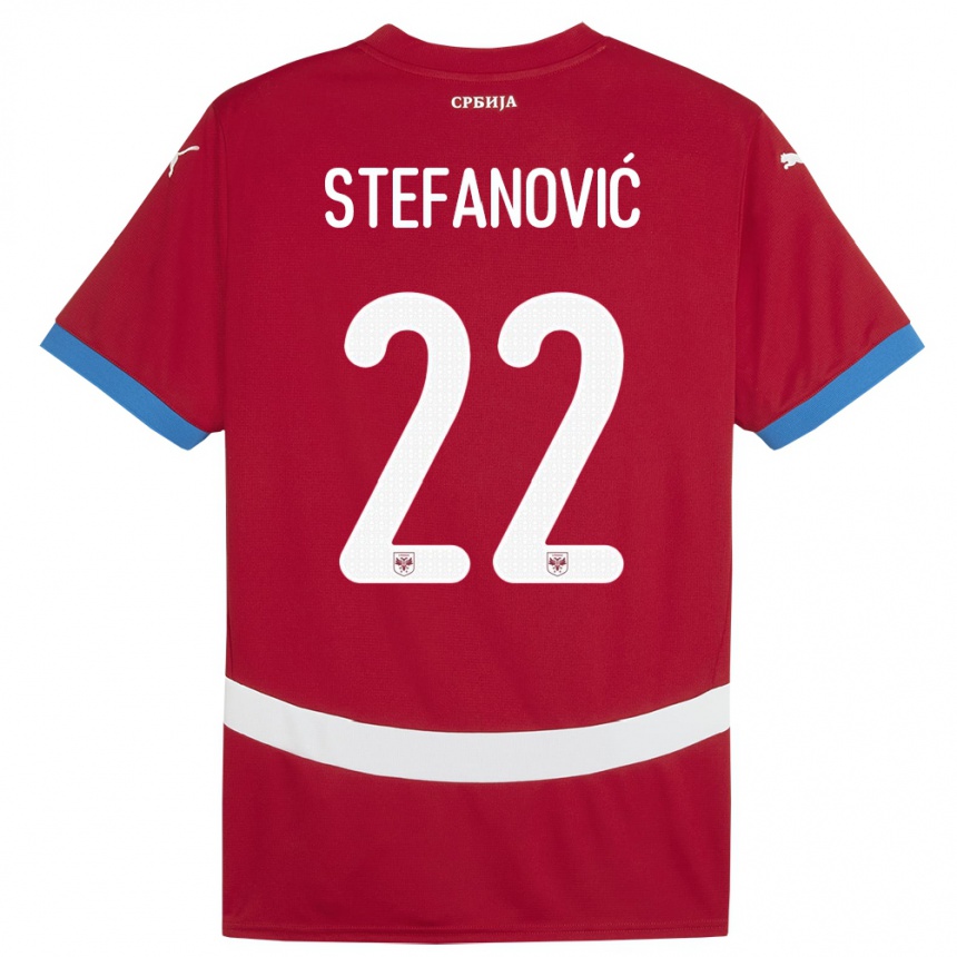 Niño Fútbol Camiseta Serbia Dejana Stefanovic #22 Rojo 1ª Equipación 24-26 Argentina