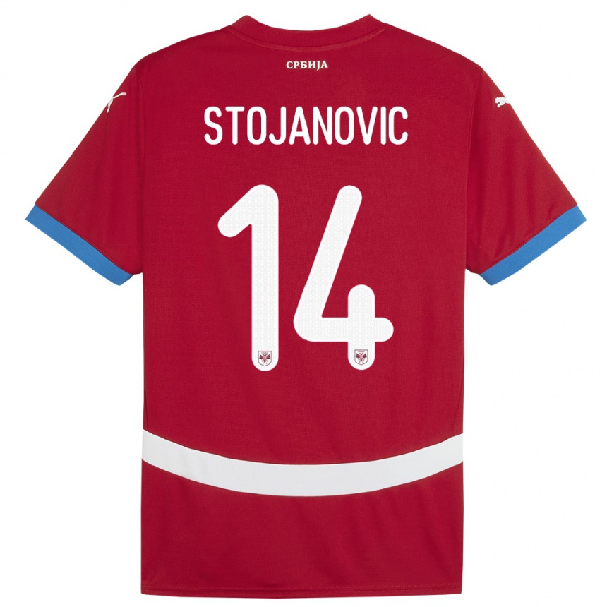 Niño Fútbol Camiseta Serbia Matija Stojanovic #14 Rojo 1ª Equipación 24-26 Argentina