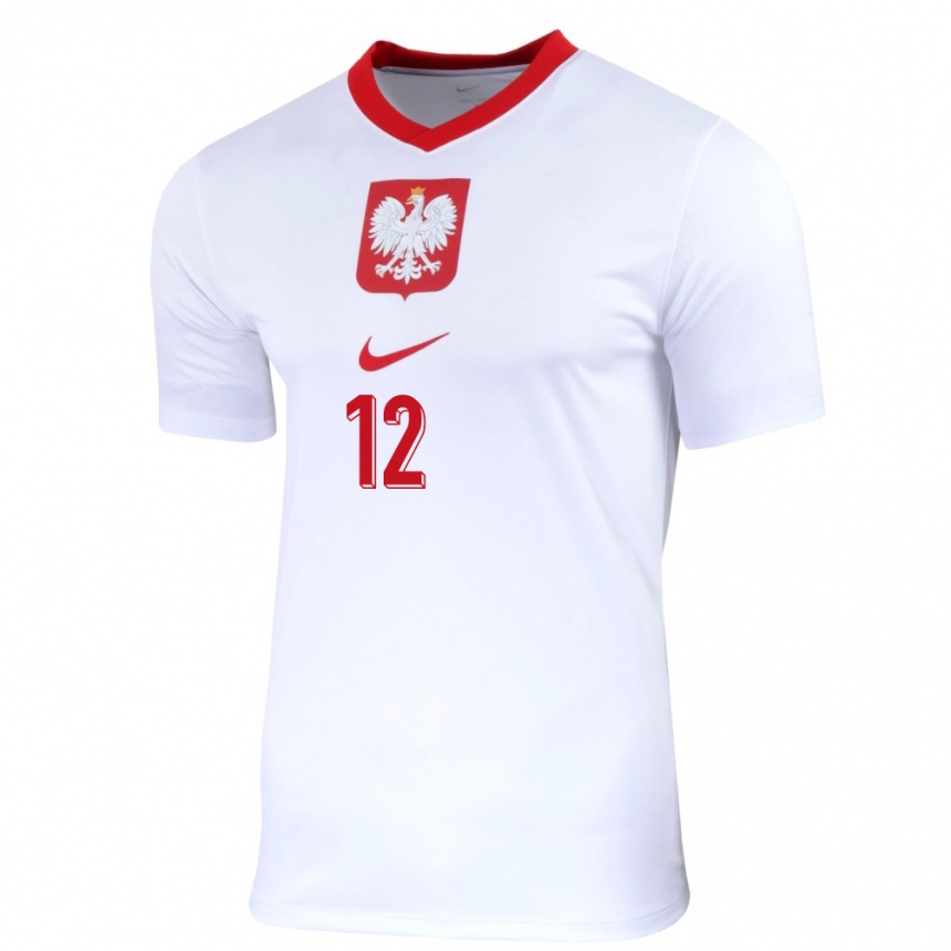 Niño Fútbol Camiseta Polonia Lukasz Skorupski #12 Blanco 1ª Equipación 24-26 Argentina