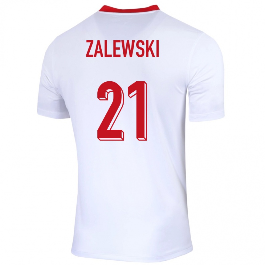 Niño Fútbol Camiseta Polonia Nicola Zalewski #21 Blanco 1ª Equipación 24-26 Argentina