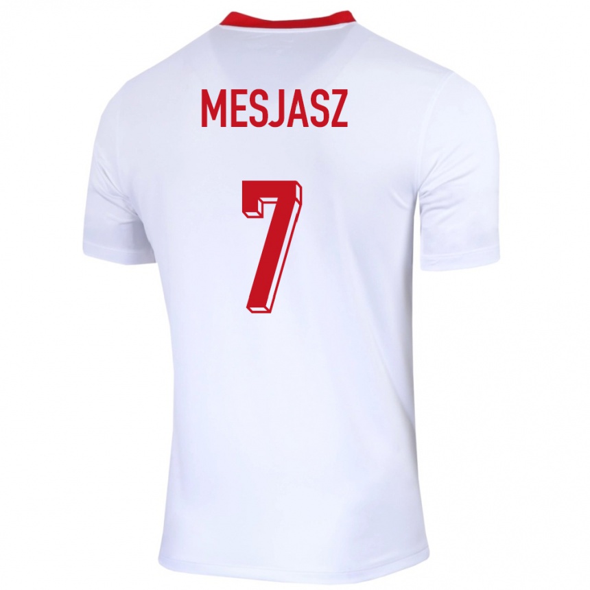 Niño Fútbol Camiseta Polonia Malgorzata Mesjasz #7 Blanco 1ª Equipación 24-26 Argentina