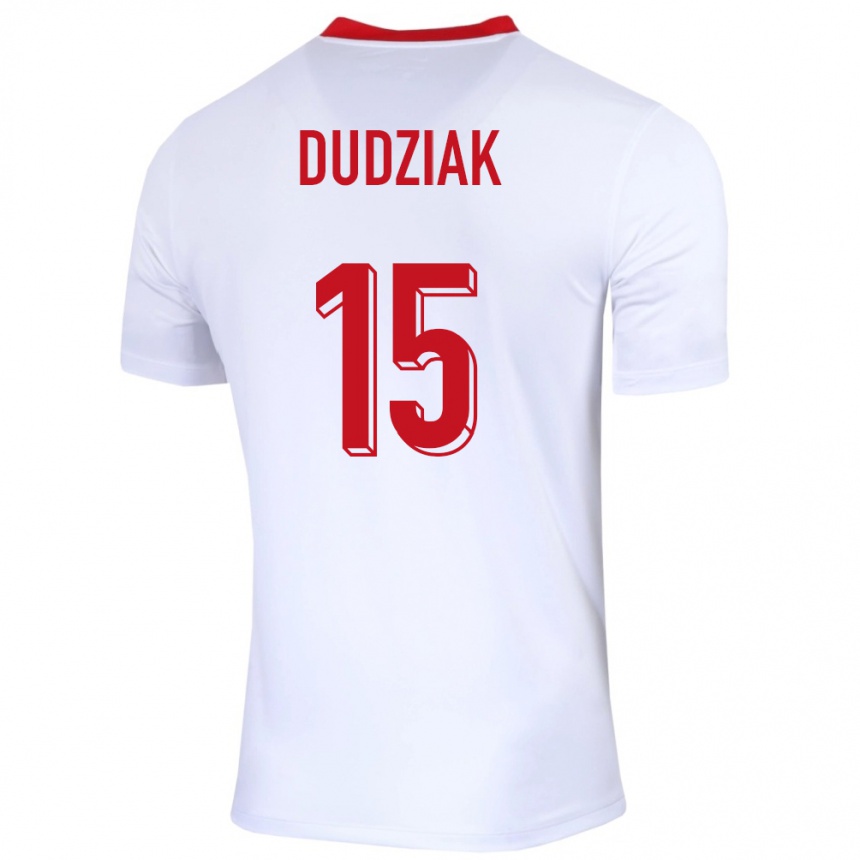 Niño Fútbol Camiseta Polonia Aleksandra Dudziak #15 Blanco 1ª Equipación 24-26 Argentina