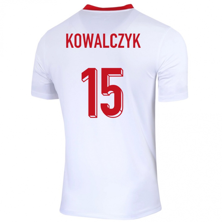 Niño Fútbol Camiseta Polonia Mateusz Kowalczyk #15 Blanco 1ª Equipación 24-26 Argentina