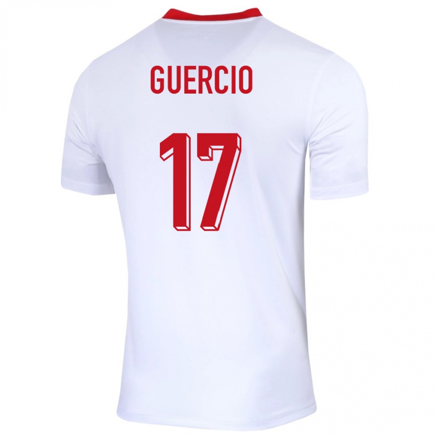 Niño Fútbol Camiseta Polonia Tomasso Guercio #17 Blanco 1ª Equipación 24-26 Argentina