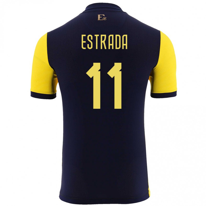 Niño Fútbol Camiseta Ecuador Michael Estrada #11 Amarillo 1ª Equipación 24-26 Argentina