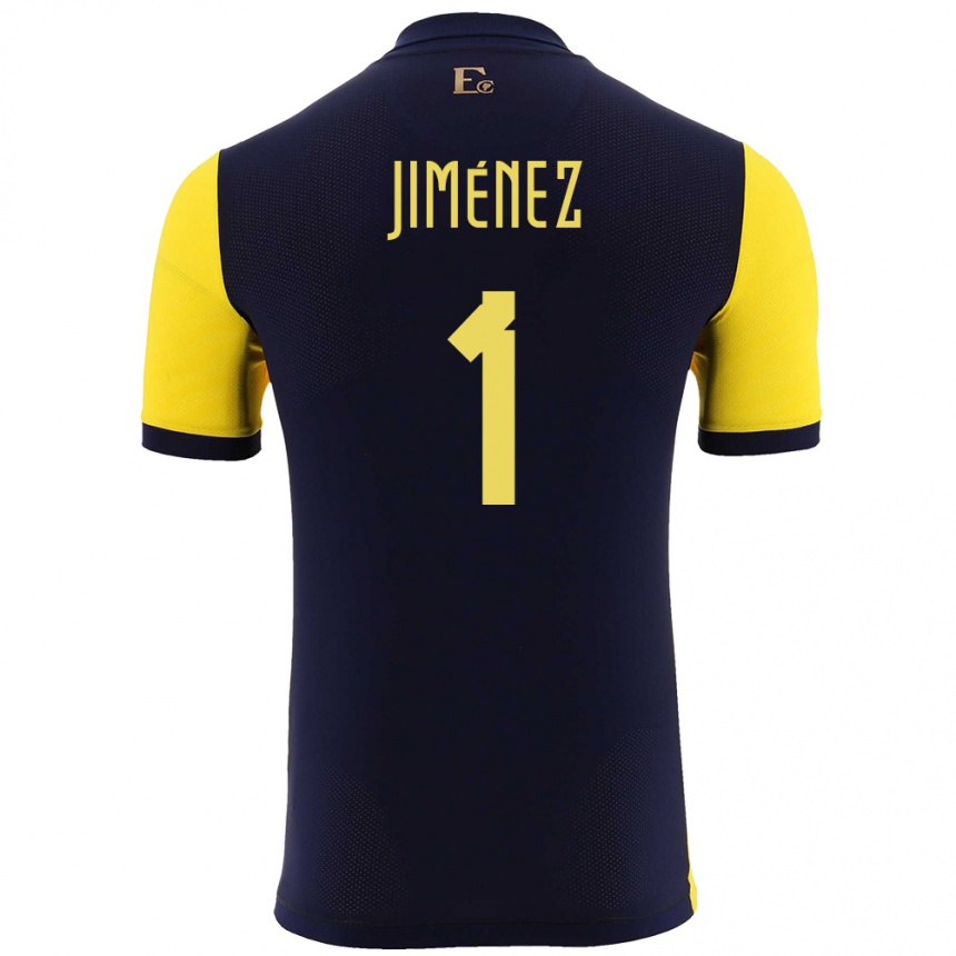 Niño Fútbol Camiseta Ecuador Tony Jimenez #1 Amarillo 1ª Equipación 24-26 Argentina