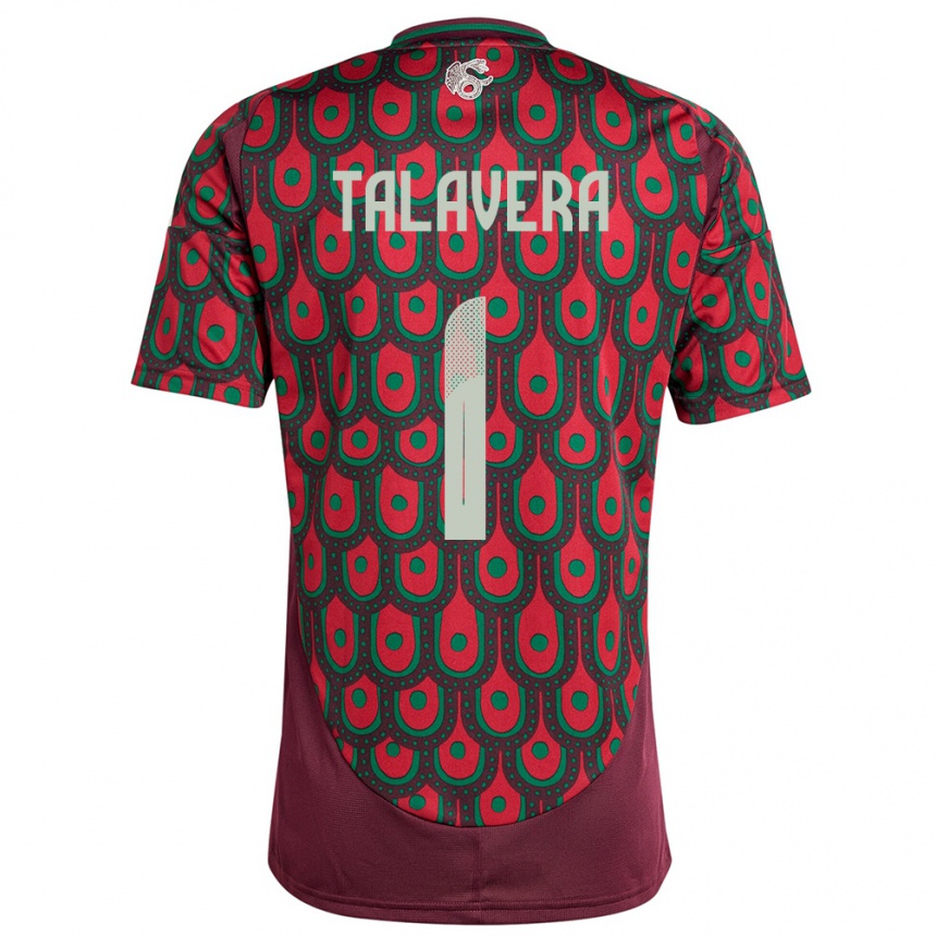 Niño Fútbol Camiseta México Alfredo Talavera #1 Granate 1ª Equipación 24-26 Argentina